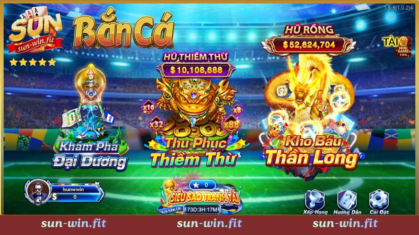 Bắn Cá Sunwin ❤️ Game Đổi Thưởng Hấp Dẫn, Thưởng Cực Khủng
